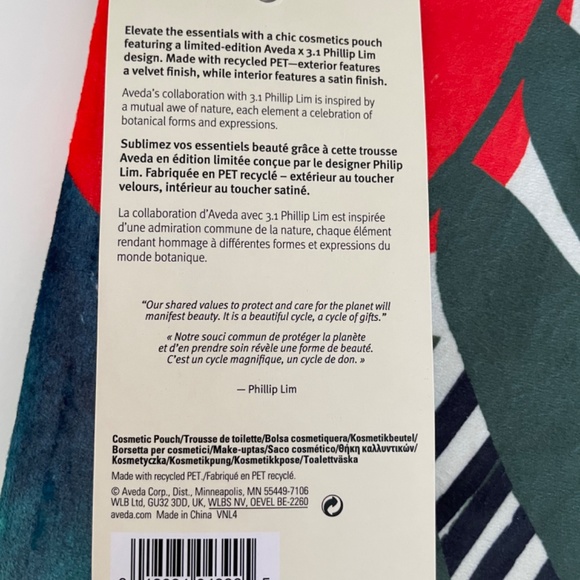 Aveda x 3.1 Phillip Lim cosmetic pouch & hair scarf - Picture 7 of 12